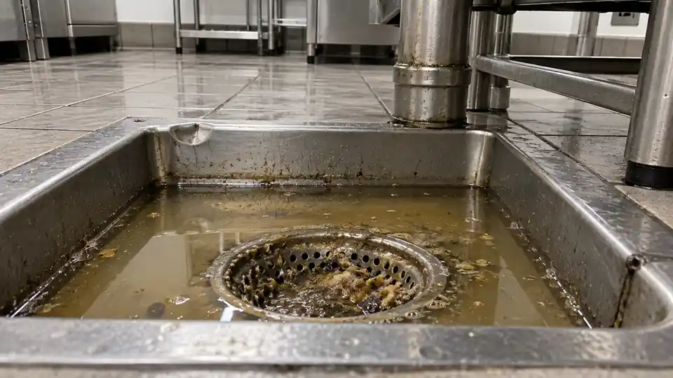 Before restaurant & grease line jetting inspection and setup in Bremerton