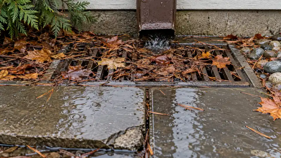 Before storm & outdoor drain cleaning inspection and setup in Bremerton